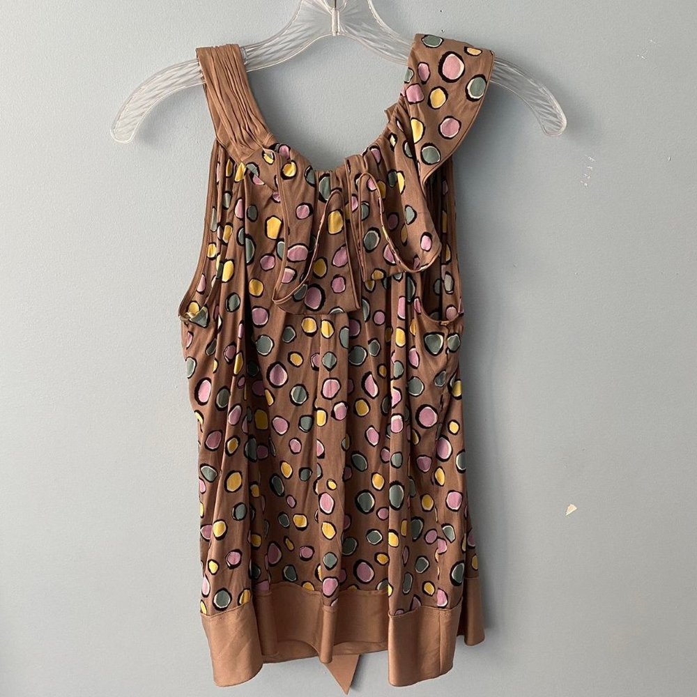 Vintage BCBG polka dot silk top